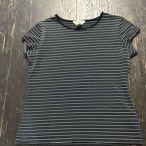 Petite Sophisticate Navy and White Striped classic shell